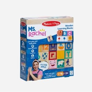Melissa & Doug Ms. Rachel Wooden Learning Blocks - Multicolor
